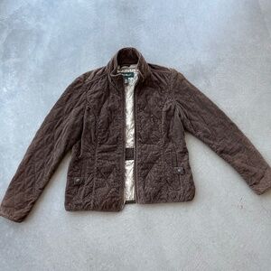 Eddie Bauer Brown Quilted corduroy Jacket
